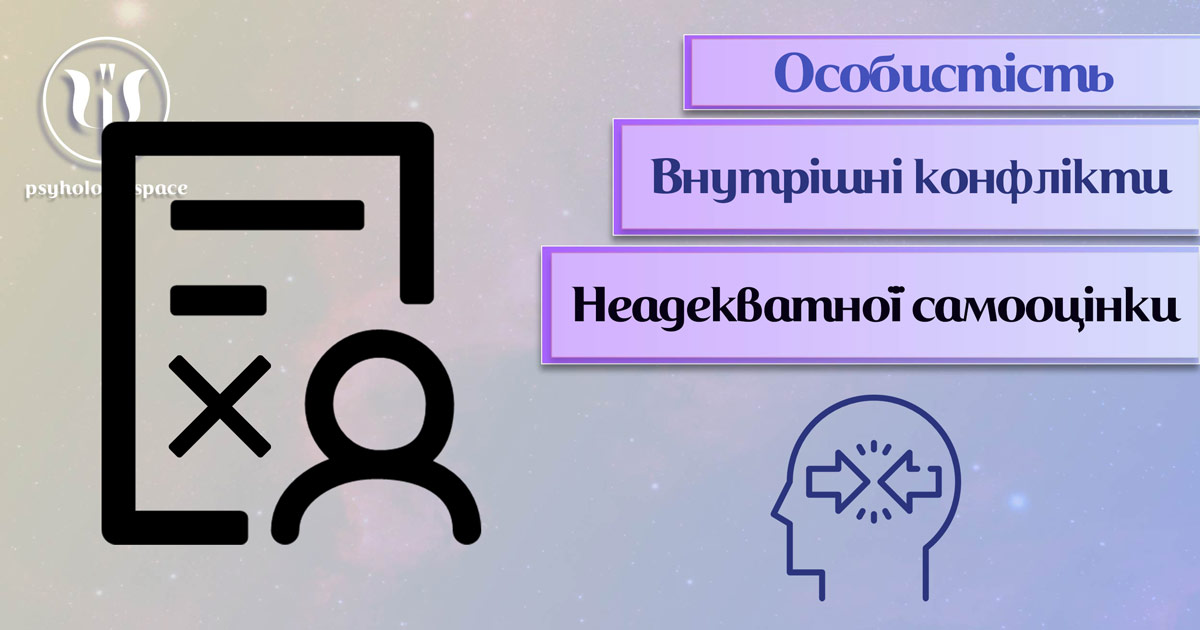 Узагальнена інформація про психологічну суть та особливості внутрішніх конфліктів "неадекватної самооцінки" у Психоенциклопедії